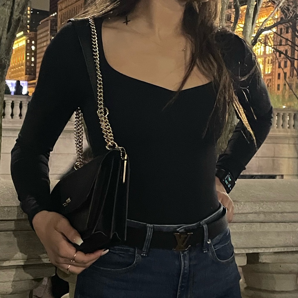 Abercrombie Double Seamless Long Sleeve Bodysuit